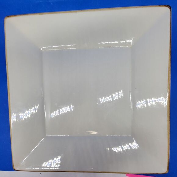 Pottery Barn Asian Square Putty DINNER PLATE 10 1/2" - Picture 5 of 7